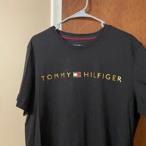 Tommy Hilfiger Shirt! Black with Gold lettering